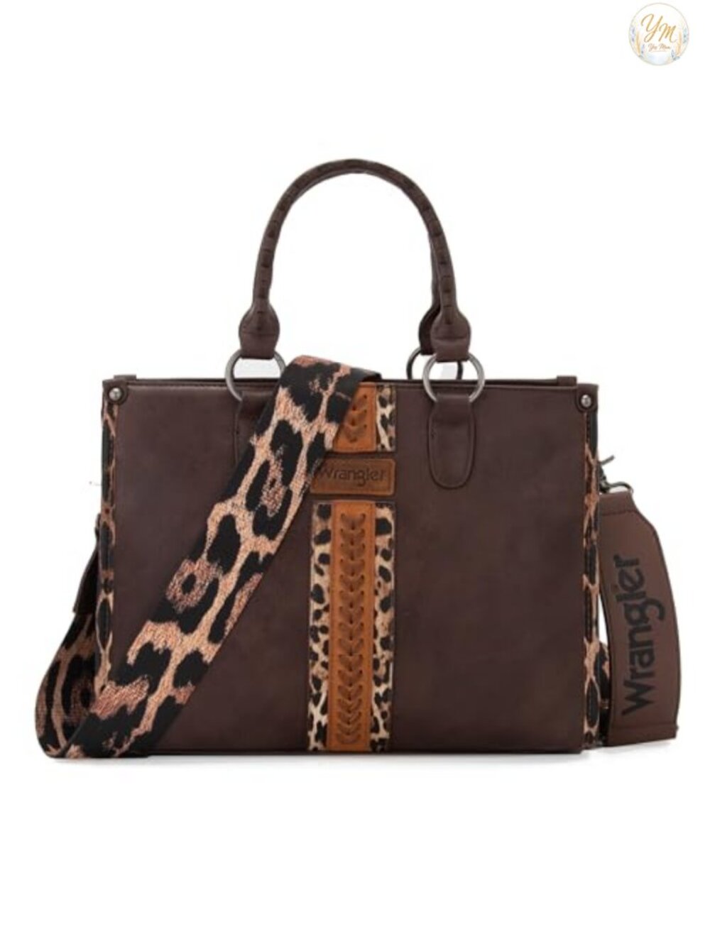 Wrangler by Montana West Animal Print Tote Bag Women Vegan Leather Satchel Purse